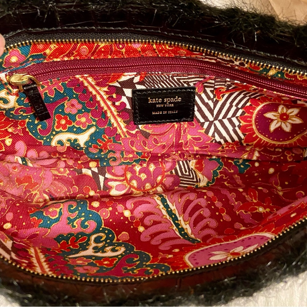 Kate Spade Black Faux Fur Shoulder Bag - Picture 7 of 7